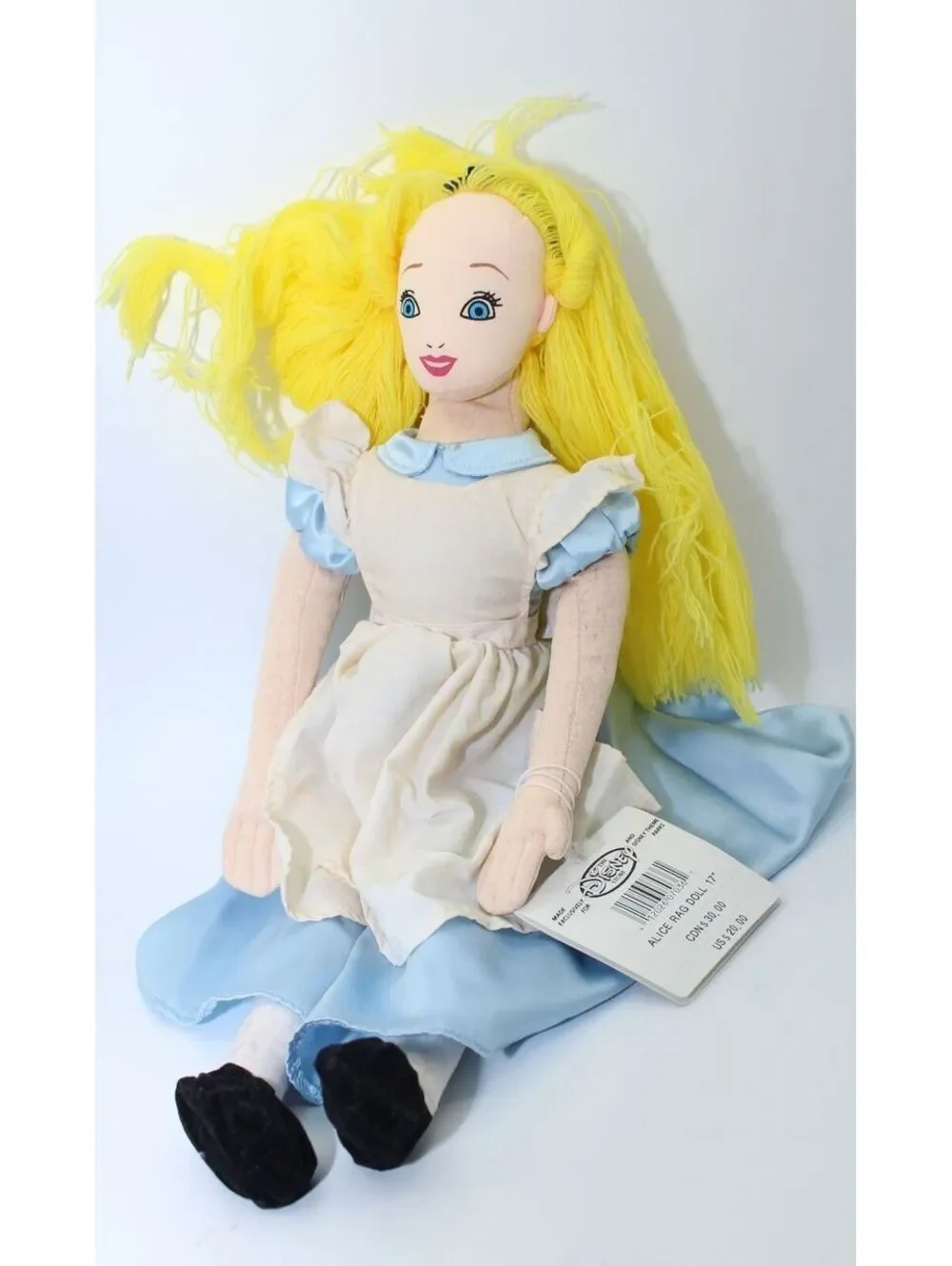 Vintage Disney Theme Parks Alice in Wonderland ALICE RAG DOLL 17